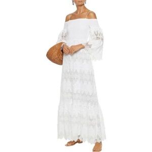 Alice + Olivia White Lace Maxi Dress